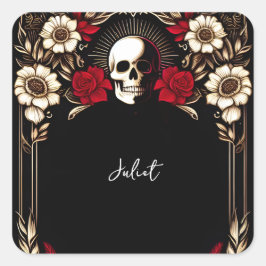 ルビー ワインレッド ホワイト ハート レッド ブラック ブライズシャワー スクエアシール