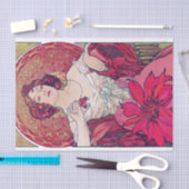 ルビー(四宝石)、アルフォンスミュシャ 薄葉紙 (クラフト)