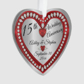 ルビー・結婚ダイヤモンド記念日 オーナメント (正面)