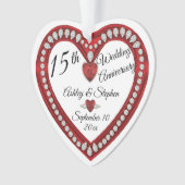 ルビー・結婚ダイヤモンド記念日 オーナメント (正面)
