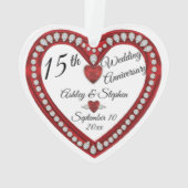 ルビー・結婚ダイヤモンド記念日 オーナメント (裏面)