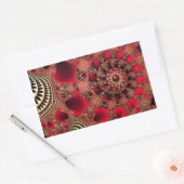 ルビー&金ゴールドシール 長方形シール (封筒)