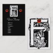 ルビーMONOGRAM F 名刺 (正面/裏面)