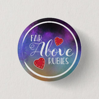 ルビーPinの上の諺31の有徳の女性ずっと 缶バッジ