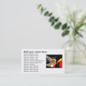 ルビーThroatedハチドリ 名刺 (スタンド正面)