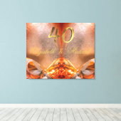 ルビ結婚ー40周年結婚記念 キャンバスプリント (インサイチュ (ウッドフロア))