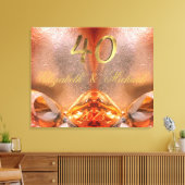 ルビ結婚ー40周年結婚記念 キャンバスプリント (インサイチュ (リビング))