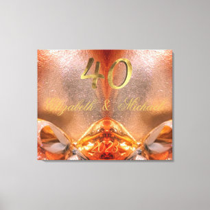 ルビ結婚ー40周年結婚記念 キャンバスプリント