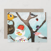 ルピデテキーラ冬雪だるま ポストカード (正面/裏面)