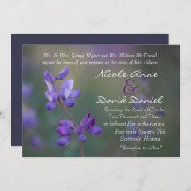 ルピナスの野の招待状（横向き）