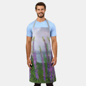 ルピネかわいらしの花バイザレイク エプロン (着用した状態)