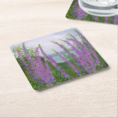 ルピネかわいらしの花バイザレイク スクエアペーパーコースター (アングル)