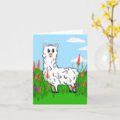 ルピネのアルパカ カード (黄色い花)