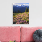 ルピネの野とオリンパスの山と雲 キャンバスプリント (インサイチュ (リビング))