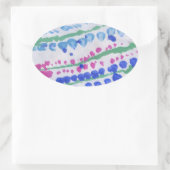 ルピネステッカー 楕円形シール (バッグ)