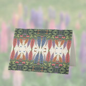 ルピネフラワーズ蝶ヴィンテージフローラ折り畳み ノートカード