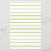 ルピネワイルドフラワーモノグラムグリーン横文房具 (裏面)