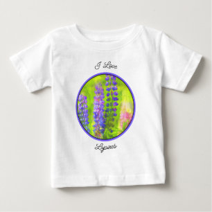 ルピネ絵画ズ – オリジナルフラワーアートベビーTシャツ ベビーTシャツ