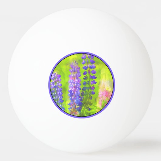 ルピネ絵画ズ – オリジナルフラワーアート 卓球ボール (正面)