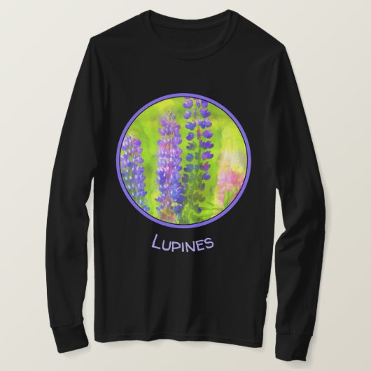 ルピネ絵画ズ – オリジナルフラワーアート Tシャツ (デザイン正面)