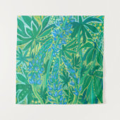 ルピネ花サマーワイルドフラワー絵画ズ タペストリー (正面)