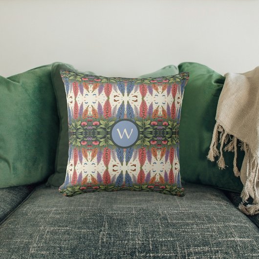 ルピネ花蝶ヴィンテージフローラモノグラム クッション