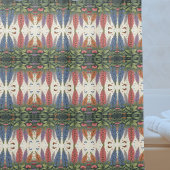 ルピネ花蝶ヴィンテージ花柄 シャワーカーテン