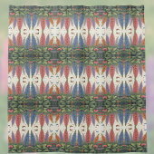 ルピネ花蝶ヴィンテージ花柄 シャワーカーテン