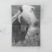 ルピネ馬グリーティングカードに入ったシルバーリンゴ カード (内部)