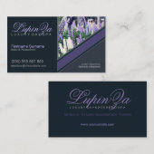 ルピンスパープルガーデンヘルス付/写真テンプレート 名刺 (正面/裏面)