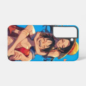 ルフィ&ボア・ハンコック バレンタイン スマホケース SAMSUNG GALAXYケース (裏面横)