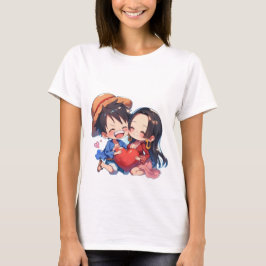 ルフィ&ボア・ハンコック 女性用Tシャツ Tシャツ