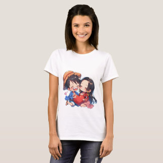 ルフィ&ボア・ハンコック 女性用Tシャツ Tシャツ