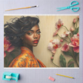 ルフェムビクトリアン美しいロマンスバラデクページ 薄葉紙 (クラフト)