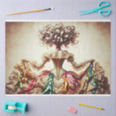 ルフェムビクトリアン美しいロマンスフルーアデクページ 薄葉紙 (クラフト)