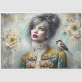 ルフェム&スパロー美しいフルーアデクページ 薄葉紙