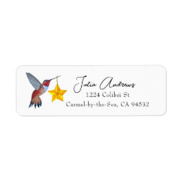 ルフスハミングバードアンドスター差出人住所ラベル ラベル