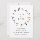 ルフスハミングバードセーブ・ザ・デート案内 招待状 (正面)