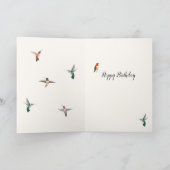 ルフスハミングバード誕生日カード カード (内部)