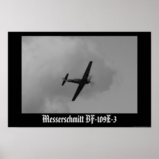 ルフトワッフェBf-109 E-3 ポスター (正面)
