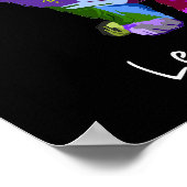 ルフランスのチャモダンアクールポップ・アートのー猫 ポスター (角)