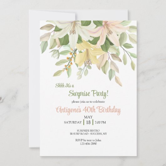 ルブルムリリーの招待状 招待状 (正面)