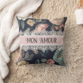 ルブードワールノワールヴィンテージレースアンドファブリック クッション (ブランケット)