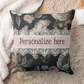 ルブードワールヴィンテージレースとファブリック クッション (ブランケット)