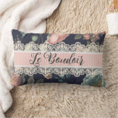 ルブードワールヴィンテージレースとファブリック ランバークッション (ブランケット)