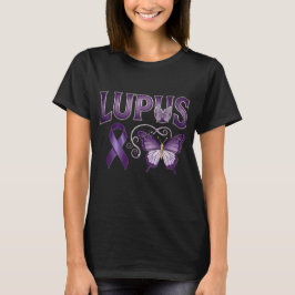 ルプス啓発 パープルバタフライウォリアーサポート D Tシャツ