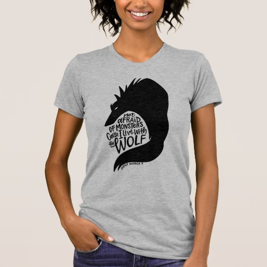 ルプス戦士Tシャツ - 手描きの狼の引用 Tシャツ (正面)