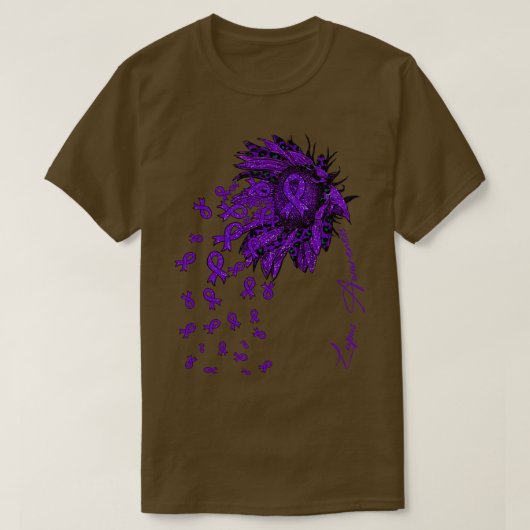 ルプス認識度認識度ひまわりリボン花 Tシャツ (デザイン正面)