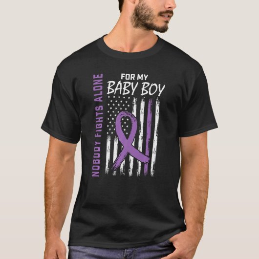 ルプス認識 ルプス撲滅 赤ちゃん 男の子 ひとりじゃないよ F Tシャツ (正面)