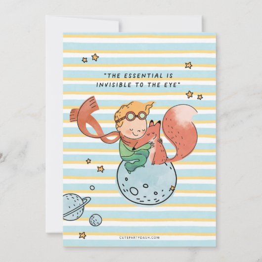 ルプティモダンプリンスバースデーパーティー 招待状 (裏面)